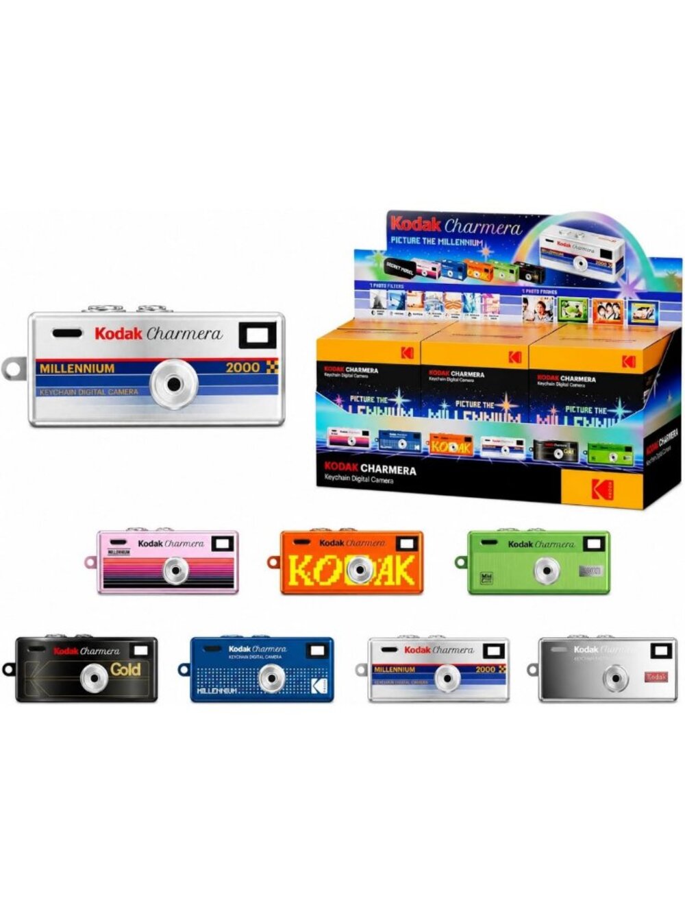 Mini Digital Camera Keychain - 1.6MP Video Recording, Bag Charm for Teens